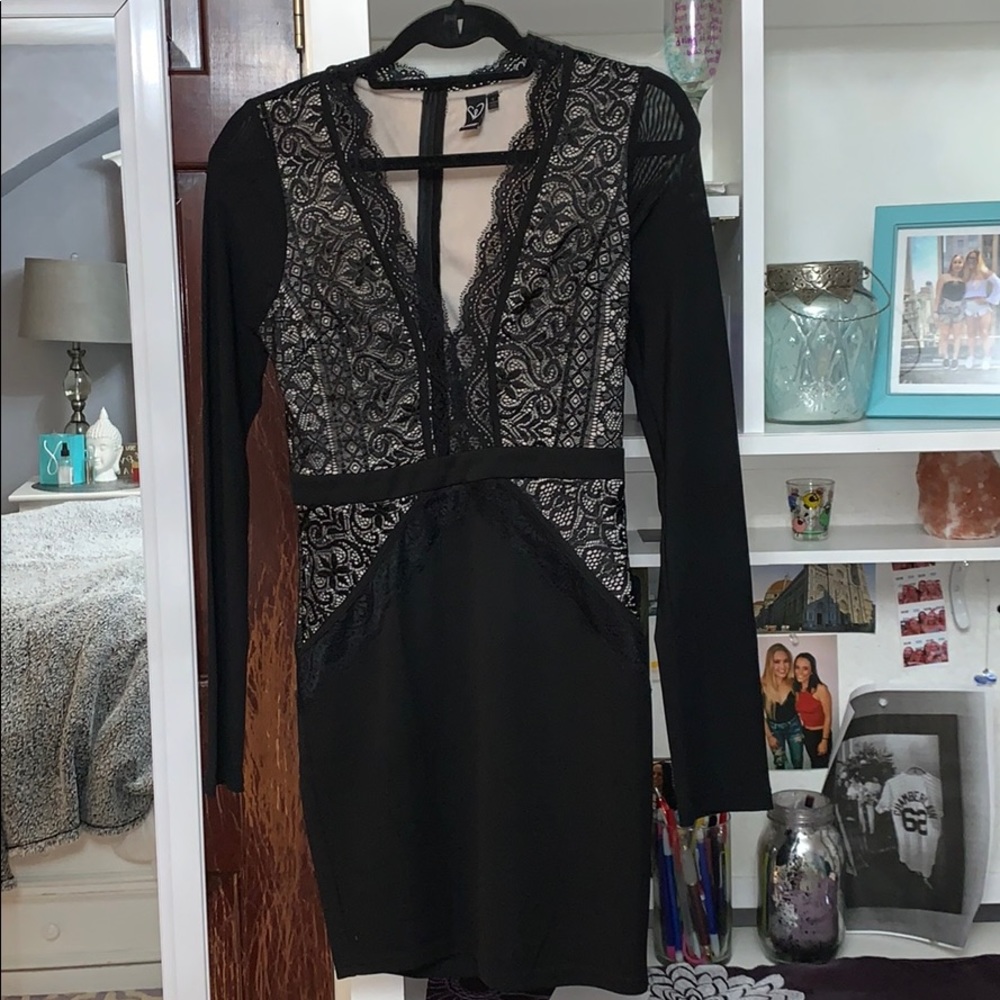 Black lace dress